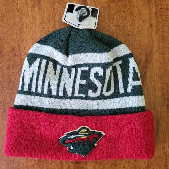 Minnesota Wild Beanie Toboggan Hat Cap ADULT Size Embossed Logo NHL New T1 - Picture 6 of 6